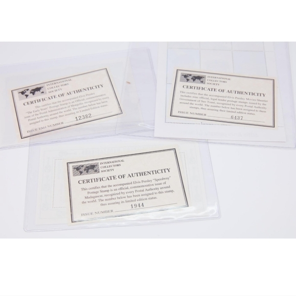 Elvis Stamps with Certification of Authentication RARE x 5 Collectors - Picture 7 of 15